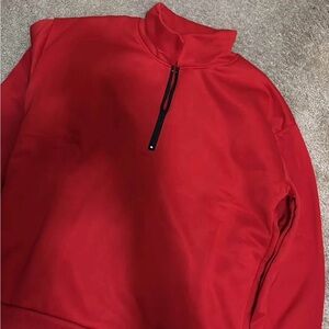 Women Red Half-Zip Jacket